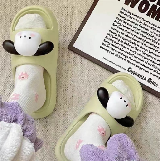 Cute Dogs Thick Sole Women Slippers