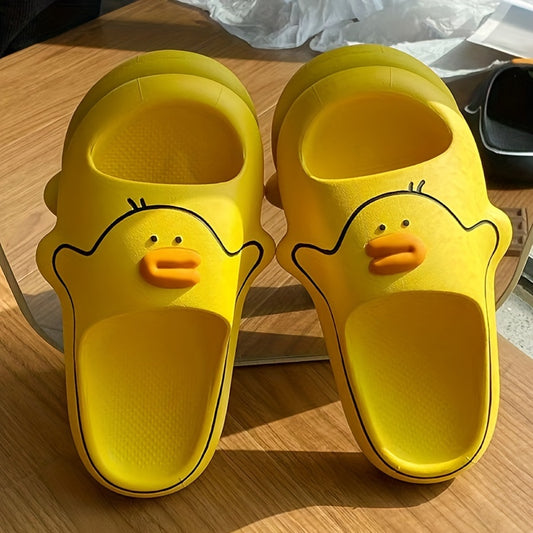Cute Yellow Duck Cartoon Slides