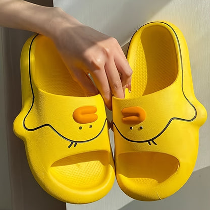 Cute Yellow Duck Cartoon Slides