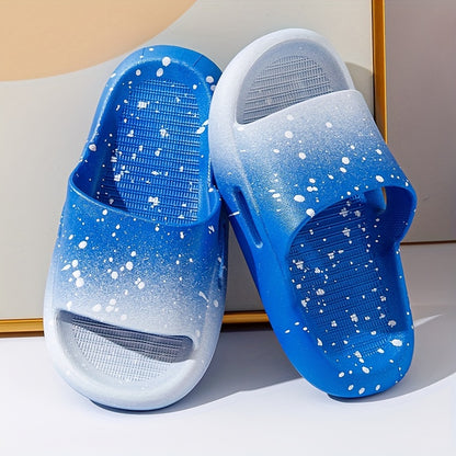 Trendy Gradient Color Open Toe Slippers