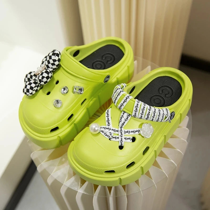 Summer Women's 6cm DIY Platform  Clogs