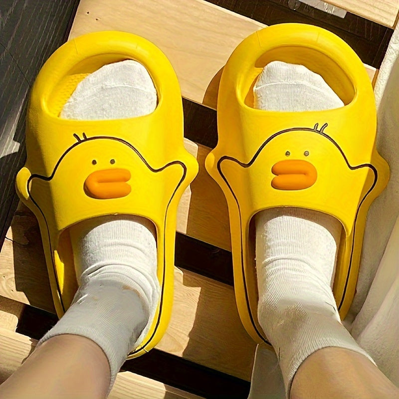 Cute Yellow Duck Cartoon Slides