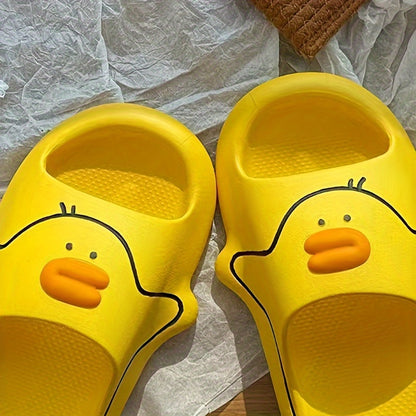 Cute Yellow Duck Cartoon Slides